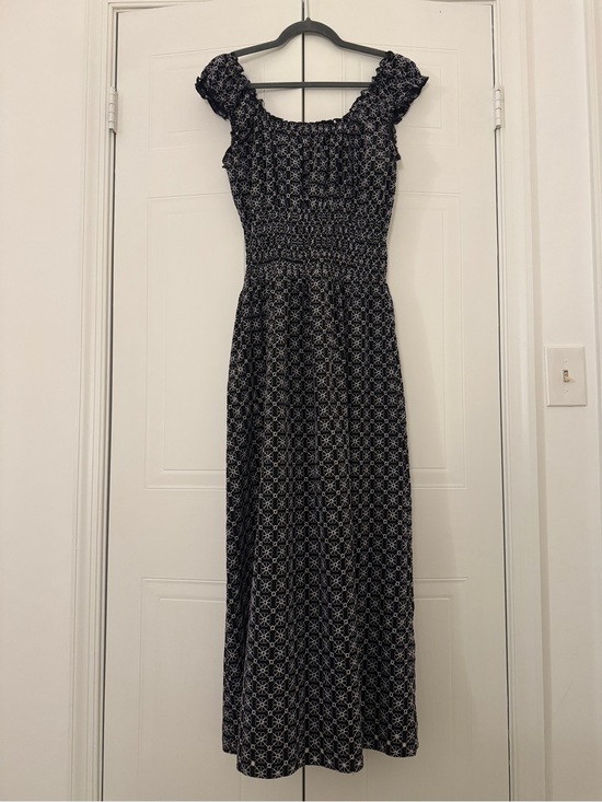 Lisa Says Gah Dresses & Skirts - Lisa Says Gah Annie Dress - Black and White Eyelet Floral Maxi Dress